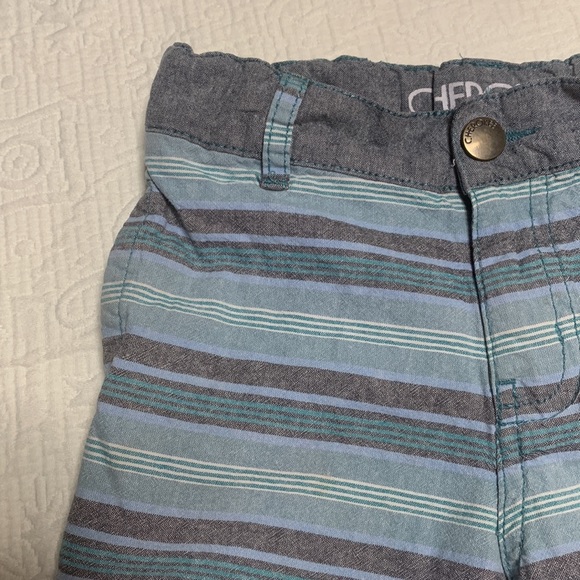 3T (6/$20) Teal Cotton Striped Shorts by Cherokee - Picture 4 of 15